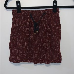 Maroon mini skirt